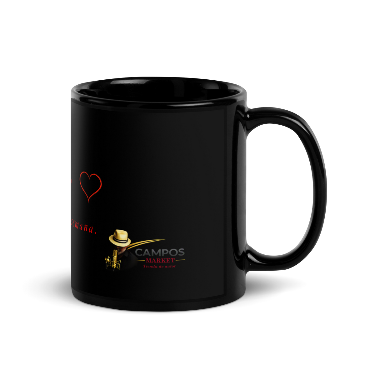 Taza negra brillante Querida Hermana