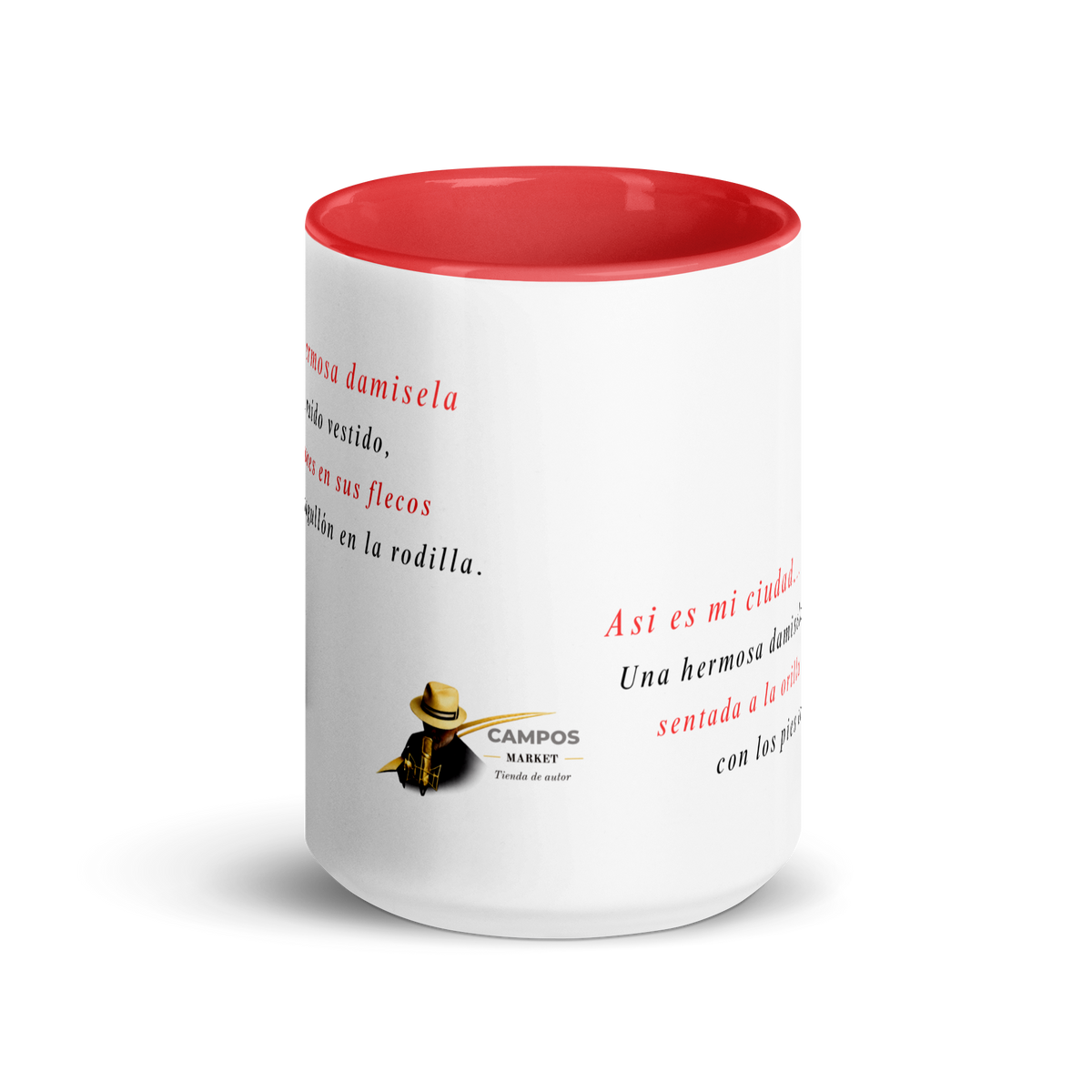 taza color interior - Hermosa damisela