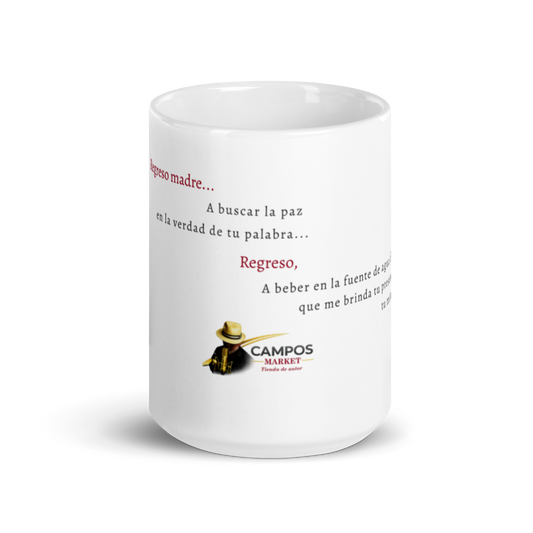Taza blanca brillante La esperanza del regreso