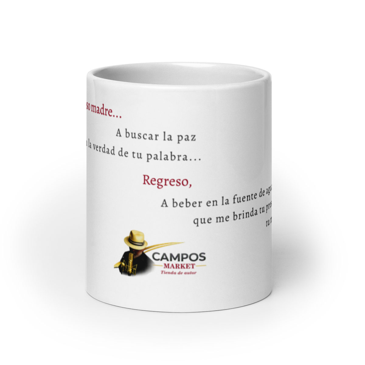 Taza blanca brillante La esperanza del regreso